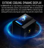 GAMDIAS BOREAS M2-61L Air Cooler With 4.3" IPS LCD Display, 6 Heatpipes, 80.83 CFM PWM Fan, Copper Base, 160mm Height, Zeus Cast Software, LGA 1851 & AM5 Compatible | BLACK - Image 2