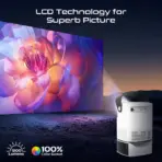 4K Ultra HD Wireless LCD Projector With Built-in Speaker And Monopod Stand – High-Resolution Display, Seamless Connectivity, Portable Design, And Immersive Audio - Image 5