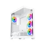 XIGMATEK Blast Arctic E-ATX Mid Tower Case With 4 ARGB Fans, Tempered Glass, 360mm Radiator Support, 410mm GPU Clearance, Steel Chassis, USB 3.0 I/O - Image 5