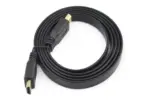 Flat HDMI Cable 3M | Ultra HD 4K x 2K, 3D-Ready, High-Speed v1.4, ARC, Ethernet | Tangle-Free for PC, TV, Projector, Notebook, Console | Full HD Video & Audio Sync