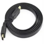 Flat HDMI Cable 3M | Ultra HD 4K x 2K, 3D-Ready, High-Speed v1.4, ARC, Ethernet | Tangle-Free for PC, TV, Projector, Notebook, Console | Full HD Video & Audio Sync