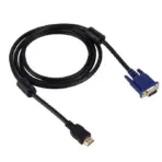 HDMI to VGA Adapter, Driverless 6 Foot (1.8 Meter) Converter Cable Supporting Up to 1920 x 1080 (60Hz) HDMI Male To VGA Male 15PIN Video Cable | Black