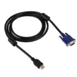 HDMI to VGA Adapter, Driverless 6 Foot (1.8 Meter) Converter Cable Supporting Up to 1920 x 1080 (60Hz) HDMI Male To VGA Male 15PIN Video Cable | Black
