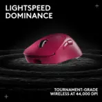 Logitech G PRO X SUPERLIGHT 2 Wireless Gaming Mouse With HERO 2 Sensor Up To 44,000 DPI, LIGHTSPEED 8K Polling, LIGHTFORCE Hybrid Switches, 95-Hour Battery, 60g Ultra-Light Design | PINK ~ 1 Month Warranty - Image 5