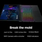 LENOVO AI-Powered Legion 5 15IRX10 Intel® Core i9-14900HX | 16GB DDR5 RAM , 1TB NVMe® | RTX 5070 (8GB) | 15.1" WQXGA OLED 165Hz 100% DCI-P3 Display | Backlit Keyboard | Windows 11 | Eclipse Black ~ FACTORY REFURB - Image 5