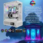 GAMDIAS CHIONE P5-240 WH AIO ARGB Liquid Cooler  – 3.4” IPS LCD, 240mm Radiator, ARGB PWM Fans, Rotatable Display, Upgraded Cooling System, Universal Compatibility, Hidden Cable Routing, Motherboard Sync | WHITE - Image 8