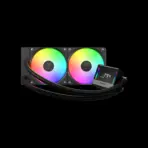 GAMDIAS CHIONE E4 240mm AIO ARGB CPU Liquid Cooler , Real-time Digital Display PWM Pump, Hidden Cable Design, 2X 120MM ARGB PWM Fan w/MB Sync, Intel LGA 1700/1200, AMD AM5/AM4 | BLACK CHIONE-E4-240-B - Image 10