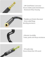 3.5mm Combo Audio Adapter Y Splitter TRRS Cable for PS4, Xbox One, Tablet, Mobile Phone, PC Gaming Headsets and Laptop  - Image 2