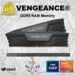 CORSAIR VENGEANCE® 48GB Kit RAM (2x24GB) DDR5 5600MT/s CL40 1.25V  Memory With XMP 3.0 Profiles, Onboard Voltage Regulation, Compact Form-Factor, Aluminum Heatspreader , Intel XMP 3.0 Ready , AMD EXPO Compatible | CMK48GX5M2B5600C40