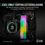 CORSAIR VENGEANCE RGB DDR5 RAM 32GB (2x16GB) 6400MHz CL36 (PC5 51200) 1.40V Intel XMP iCUE Compatible Computer Memory  | Black CMH32GX5M2B6400C36 - Image 2