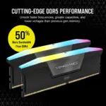 CORSAIR VENGEANCE RGB DDR5 RAM 32GB (2x16GB) 6400MHz CL36 (PC5 51200) 1.40V Intel XMP iCUE Compatible Computer Memory  | Black CMH32GX5M2B6400C36