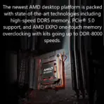 AMD Ryzen 7 9800X3D - Ryzen 7 9000 Series Granite Ridge Zen 5 8-Core 5.2 GHz - Socket AM5 120W 16-Threads - TSMC 4nm FinFET 64-Bit - AMD Radeon Graphics Desktop Processor | TRAY - 1 YEAR WARRANTY  - Image 7