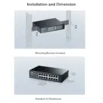 CUDY 16-Port Gigabit Unmanaged Switch with VLAN/Extend and Fanless Cooling ; Default/VLAN/Extend Modes ; 250 Meters Transmission ; VLAN for Clients Isolation ;  Desktop, Rack-Mount | BLACK GS1016 3.0 | NO WARRANTY - Image 3
