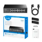 CUDY 16-Port Gigabit Unmanaged Switch with VLAN/Extend and Fanless Cooling ; Default/VLAN/Extend Modes ; 250 Meters Transmission ; VLAN for Clients Isolation ;  Desktop, Rack-Mount | BLACK GS1016 3.0 | NO WARRANTY - Image 6