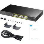 CUDY 26-Port Gigabit Ethernet Unmanaged PoE+ Switch, 300W, 24 * 100/1000Mbps PoE+ Ports, 2 Gigabit SFP, CCTV / VLAN Mode, 19-inch Rackmount, 802.3af/at | BLACK GS1028PS2 | NO WARRNTY - Image 7