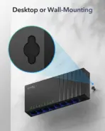 CUDY GS108D Gigabit RJ45 8-Port Desktop Switch ; 10/100/1000 Mbps Non-blocking Ethernet Ports ; 170 meters of Gigabit Transmission ; A Plug and Play Network Hub ; Wall Mounting | BLACK | NO WARRANTY - Image 7