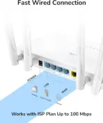 CUDY WR1200 AC1200 4-Stream Dual-Band WiFi Router Extender Wireless Access Point ;  867 Mbps + 300 Mbps Wi-Fi ;  5 Fast Ethernet Ports ; 4 High-Gain Antennas ; 40 Connected Devices ; Covers 100m² ;  Router/AP/RE/WISP/Client Modes ;  Cudy App | NO WARRANTY - Image 4