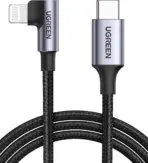 UGREEN USB-C To 90° Angled Lightning Cable 2 meters, MFi Certified, 60W PD Fast Charge, 480Mbps Data, Apple C94 Chip, Nylon Braided Aluminum Shell | US305 60765 - Image 7