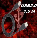 Cable Cord USB 2.0 - 1.2M Male to Male up to 480Mbps Transfer Speed for HDD Enclosure, Cooling Pads, Cooling Pad, Set Up Box, USB Hubs, Bluetooth Speakers, Black