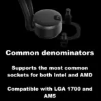 Fractal Lumen S24 RGB V2  ARGB Liquid Cooler With Six Addressable LEDs, Copper Cold Plate, Dual Aspect 12 RGB PWM Fans, Dark Stealth Mode, 400mm Tubes, And Wide Intel/AMD Socket Support | BLACK ~ FD-W-L1-S2412 - Image 7