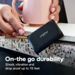 Crucial X9 2TB Portable SSD - Reads up to 1050MB/s - Lightweight and Small Storage for backups, Videos and Photos with Mylio Photo Management Offer - PC and Mac - USB 3.2 - External Solid State Drive - Image 5