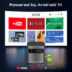 Promate CubeCast Ultra-Mini 1080P Wireless DLP Projector – Android 7.1, Touch Controls, Auto Keystone, Bluetooth 5.0, HDMI, Built-in Speaker, 3300mAh Battery, Tripod Included - Image 6