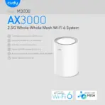 Cudy M3000 AX3000 2.5G Whole-Home Mesh Wi-Fi 6 System: Ultra-Fast, High-Capacity, Multi-Device Streaming Solution ;Dual-Core Processor Supporting 4K UHD Streaming ; Up to 3 Gbps Wi-Fi Speed ; Ideal for Multi-story Homes | 1 UNIT | NO WARRANTY - Image 2