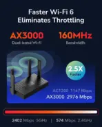 Cudy WR3000 AX3000 Dual Band Wi-Fi 6 Mesh Router with MU-MIMO, OFDMA, and Smart Beamforming – Connect Over 100 Devices with Enhanced Security and Easy Cloud Management | NO WARRANTY - Image 8