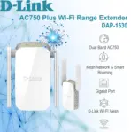 D-Link DAP-1530 Dual Band AC750 Plus Wi-Fi Range Extender ; Mesh Network & Smart Roaming ; WPA3™ 128-bit Encryption Wireless Security ; Signal Strength LED Indicator 