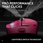 Logitech G PRO X SUPERLIGHT 2 Wireless Gaming Mouse With HERO 2 Sensor Up To 44,000 DPI, LIGHTSPEED 8K Polling, LIGHTFORCE Hybrid Switches, 95-Hour Battery, 60g Ultra-Light Design | PINK ~ 1 Month Warranty - Image 7