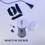 Logitech G309 LIGHTSPEED Wireless Gaming Mouse With LIGHTFORCE Hybrid Switches, HERO 25K Sensor, Dual Wireless, 6 Programmable Buttons, 68g Lightweight, 300+ Hr Battery | WHITE  - Image 9