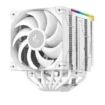 DEEPCOOL AK620 DIGITAL PRO WH Dual Tower ARGB CPU Air Cooler With Digital Screen : Temperature Alerts Digital Display ; ARGB Strips ; 60.89 CFM up to 1750 RPM ; 120mm Silent PWM Fan ; 6 Advanced Copper Heat Pipes ; Core Touch 2.0 | WHITE - Image 10