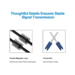 DELUXE VGA to VGA cable, 3m , High-purity Copper Conductors (Full HD, VGA to VGA monitor cable & VGA lead, connects computers to screens/projectors, 15-pin D-Sub) - Blue & White - Image 5