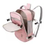 Pink Laptop Backpack - Accommodates Up to 15.6" Laptops & Tablets - Waterproof - Heavily Padded for Sensitive Electronics Protection -  USB Charging Port - Inner Pockets for Wet & Dry Laundry - Luggage Strap -Multifunctional for Hiking , Gym , Travel - Image 26