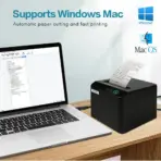 Thermal Receipt Bill Printer 80mm POS Printer, USB Receipt Printers with Auto Cutter Support Cash Drawer, USB + Ethernet Interface for Windows & Mac - Image 5
