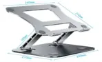 Metal Portable Laptop Stand | Adjustable Hight | Angle Tilt | Notebook & Tablet Stand Up to 16 Inch | Flat Foldable | Anti-slip | Silver  - Image 11