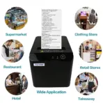 Thermal Receipt Bill Printer 80mm POS Printer, USB Receipt Printers with Auto Cutter Support Cash Drawer, USB + Ethernet Interface for Windows & Mac - Image 4