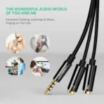 UGREEN Headphone Splitter 3.5mm 2 Female to 1 Male Mic and Audio Y Splitter TRRS Headset Adapter Cable Stereo Compatible with Laptop PS4 Xbox PC Phone Tablet Gaming | UGREEN-30620 - Image 2