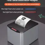 Thermal Receipt Printer, 3'1/8 80mm Thermal Printer with USB, Serial, LAN Port, High Speed Printing, Automatic Cutting for Cash Register Restaurant Kitchen - BLACK