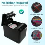 Thermal Receipt Bill Printer 80mm POS Printer, USB Receipt Printers with Auto Cutter Support Cash Drawer, USB + Ethernet Interface for Windows & Mac - Image 7