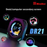 DR21 Mini Screen 2.1-Inch Type-C LCD Water-Cooling Auxiliary Display With 480×480 Resolution, USB One-Wire Link, IPS Metal Build, 1000+ Themes, Dynamic Video, DIY Carousel & Win7+ Support | BLACK ~ MIRABOX-DR21 