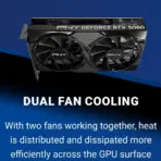 PNY GeForce RTX 5060 OC 8GB GDDR7  Dual Fan Graphics Card - NVIDIA Blackwell Architecture, DLSS 4, PCIe 5.0, 3840 CUDA® Cores , 2535MHz Boost Clock , And Compact Dual-Slot Design | STEALTH BLACK ~ VCG50608DFXPB1-O - Image 5