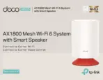 TP-Link Deco Voice X20 AX1800 Whole Home Mesh Wi-Fi 6 System with Alexa Built-In, Dual-Band Wi-Fi, Gigabit Ports, Coverage up to 4000 ft2 ,1.5 GHz Quad-Core CPU, HomeShield Security, Pack of ONE