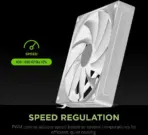 DeepCool FD14 WH 140mm 3x FROST WHITE Fans ; 25.2 dB(A) Noiseless ; High Performance 4-Pin PWM Fan Outfitted With 8-Pin Connection In Frame To Daisy Chain ; Corner Rubber Pads | Pack of 3 Fans  - Image 6