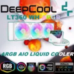 DeepCool LT360 WH ARGB AIO WHITE LIQUID COOLER : Infinity Mirror Frosty Cube with Copper Coldplate - 3400 RPM 5th Generation Water Pump - 3x 120mm ARGB PWM Fans - Intel and AMD Compatibility | WHITE 