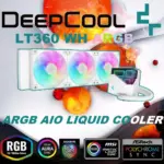 DeepCool LT360 WH ARGB AIO WHITE LIQUID COOLER : Infinity Mirror Frosty Cube with Copper Coldplate - 3400 RPM 5th Generation Water Pump - 3x 120mm ARGB PWM Fans - Intel and AMD Compatibility | WHITE 