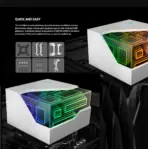 DeepCool LT360 WH ARGB AIO WHITE LIQUID COOLER : Infinity Mirror Frosty Cube with Copper Coldplate - 3400 RPM 5th Generation Water Pump - 3x 120mm ARGB PWM Fans - Intel and AMD Compatibility | WHITE  - Image 5