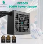 DeepCool Gamer Storm PF500X 500W Power Supply With Triple Bronze Certifications, Premium Japanese Capacitors, 8 Protections, 120mm HYB Fan, Sleeved Cables