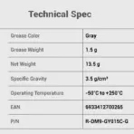 Deepcool DM9 Silicone Resin Based Thermal Paste ; Ultra-stable within -50°C to +250°C ; Professional-Grade Low Thermal Resistance & High Thermal Conductivity ; 1.5g Grease Weight | GREY  - Image 5
