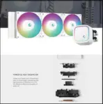 Deepcool LE720 WH 360mm ARGB CPU Liquid Cooler  All in One| Support : Intel LGA1700/1200/1151/1150/1155 & AMD AM5/AM4 - WHITE LE720-WHAMMN-G-1 - Image 2